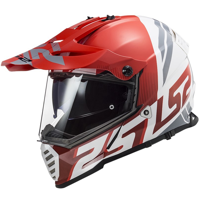 Enduro kaciga LS2 MX436 Pioneer EVO Evolve bijelo-sivo-crvena