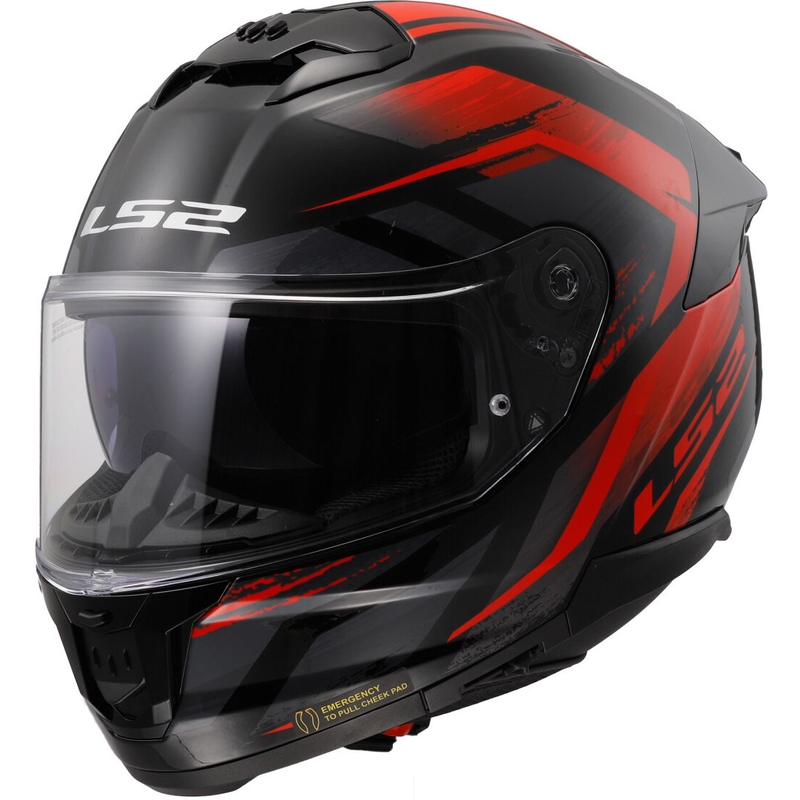 Integralna motociklistička kaciga LS2 FF808 Stream II Fury crno-crvena