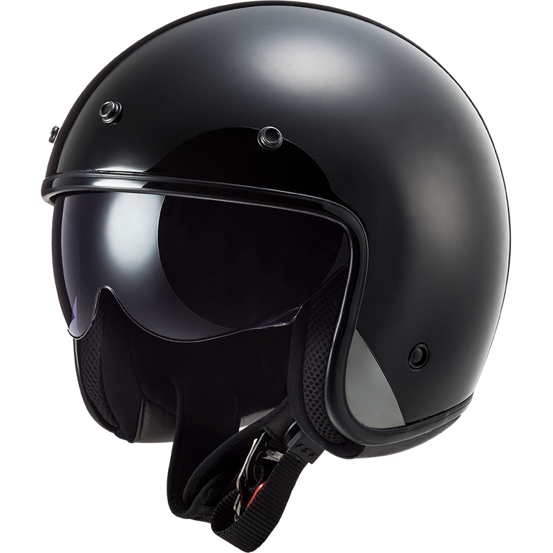 Otvorena motociklistička kaciga LS2 OF601 Bob II Jednobojna crna mat