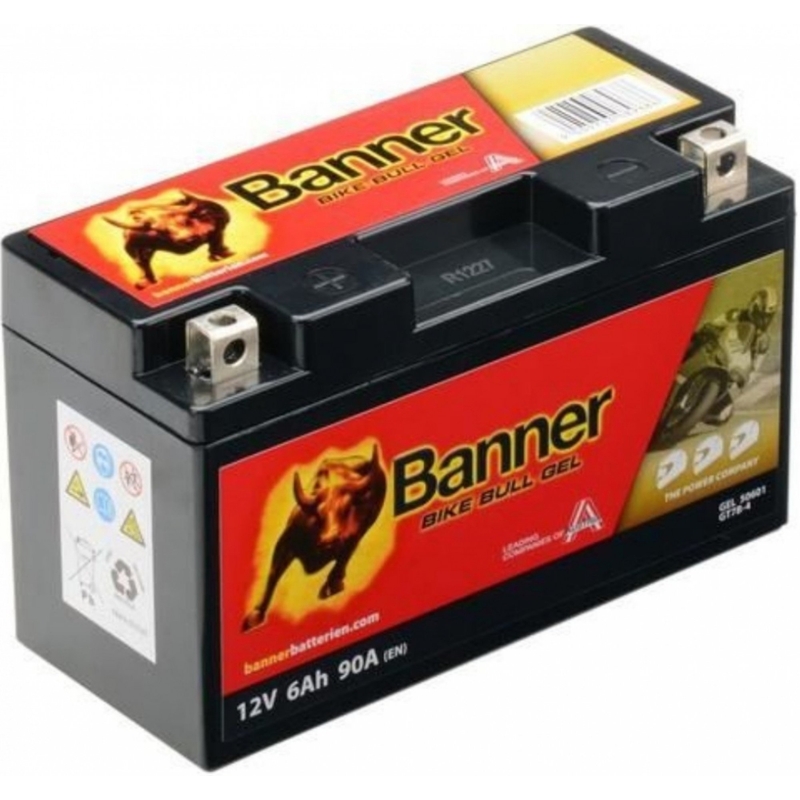 Gel baterija Banner Bike Bull Gel 12V, YT7B-4, YT7B-BS, 6AH, 90A