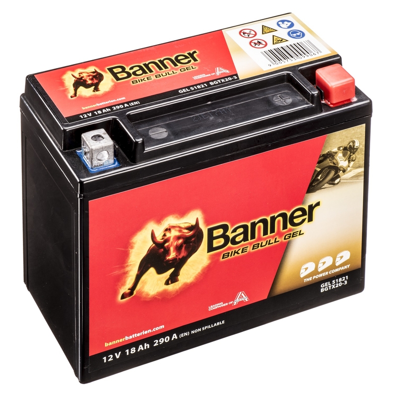 Gel baterija Banner Bike Bull Gel 12V, YTX20L-BS, 18AH, 250A