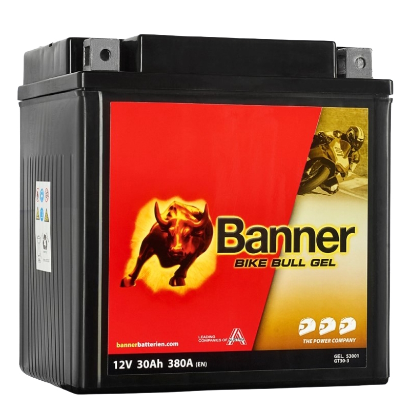 Gel baterija Banner Bike Bull Gel 12V, YIX30L-BS, 30AH, 380A