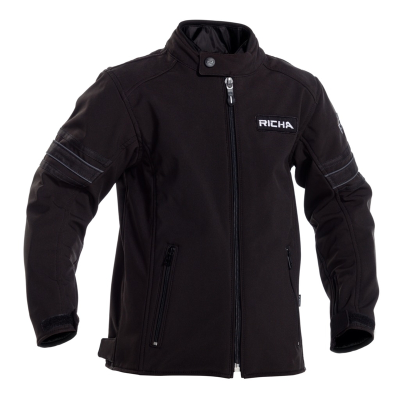 Dječja motoristička jakna RICHA Toulon 2 Softshell crna rasprodaja