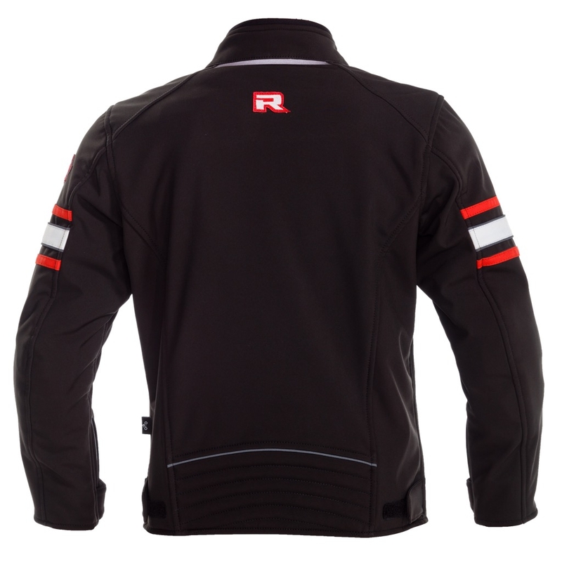 Dječja motoristička jakna RICHA Toulon 2 Softshell crno-crvena rasprodaja