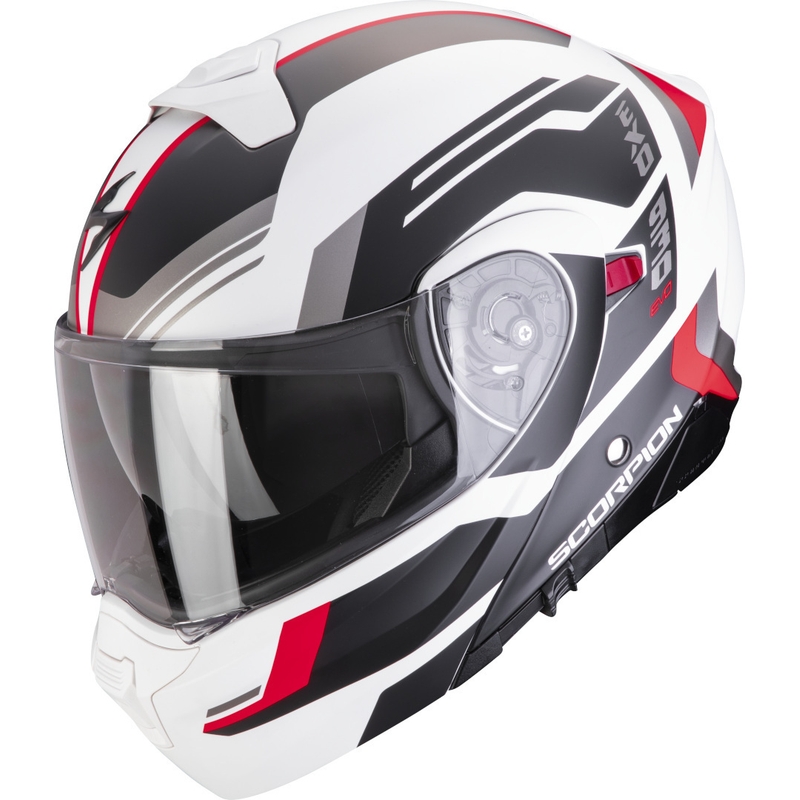 Motociklistička kaciga Scorpion EXO-930 EVO Sikon bijelo-crno-crvena