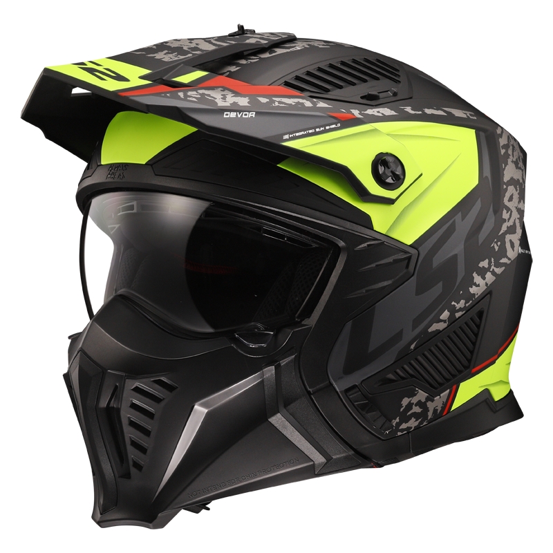 Motociklistička kaciga LS2 OF606 Drifter Devor crno-fluo žuta