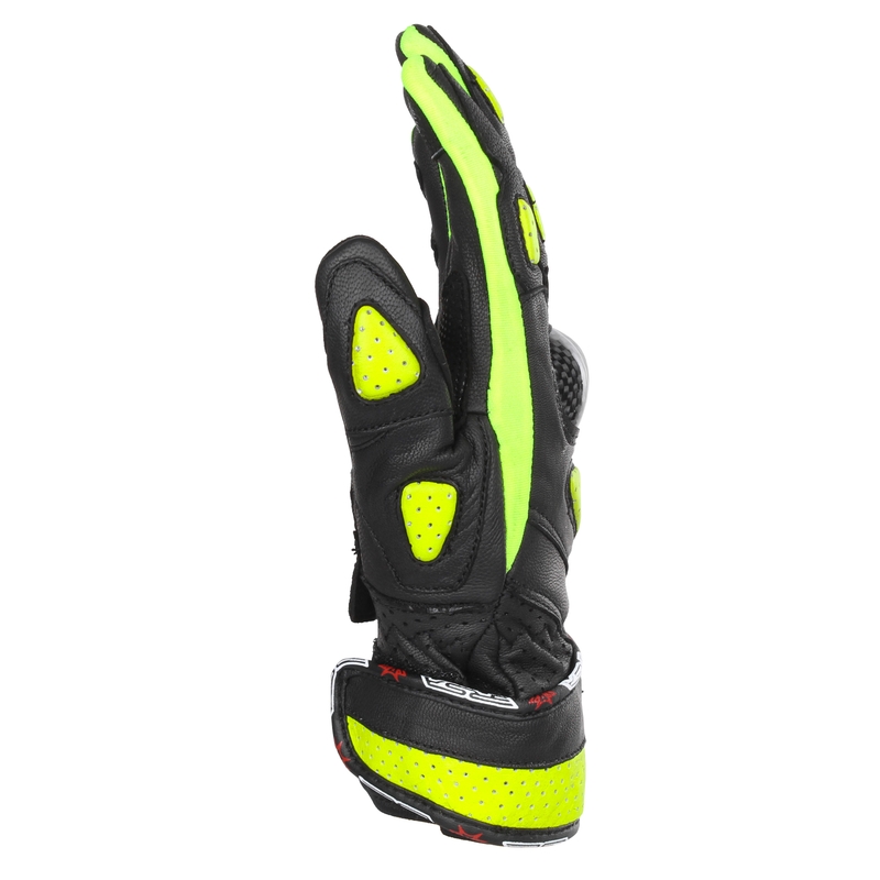 Ženske motociklističke rukavice RSA RX2 crno-fluo žute