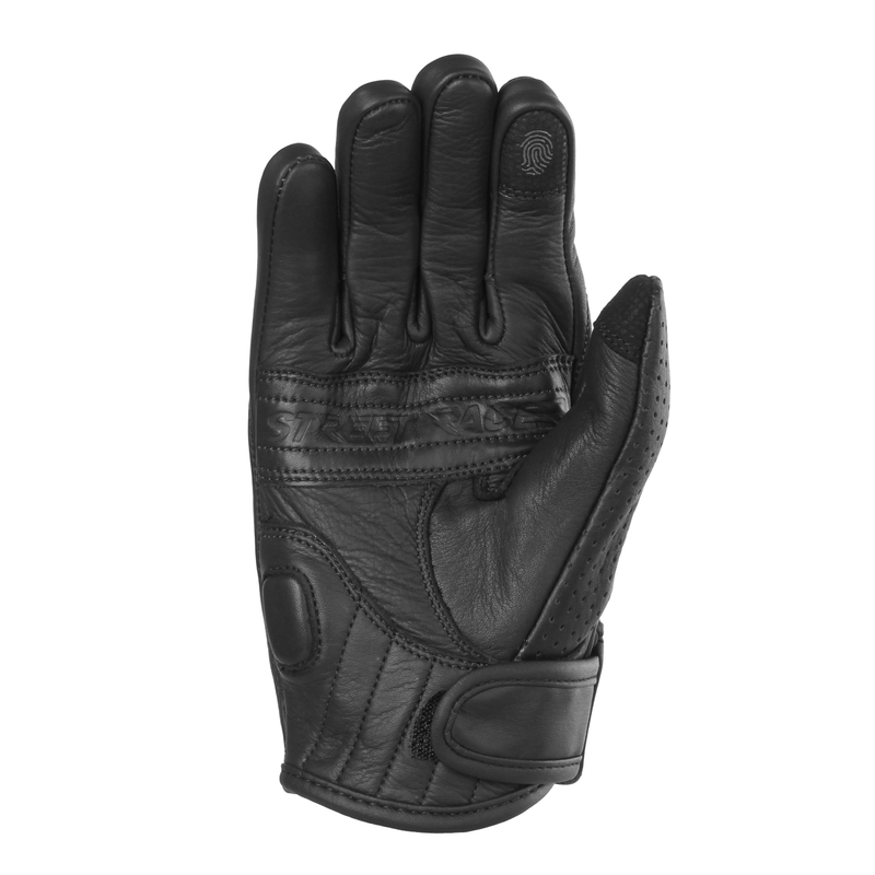 Motociklističke rukavice Street Racer Striker 2 crne perforirane