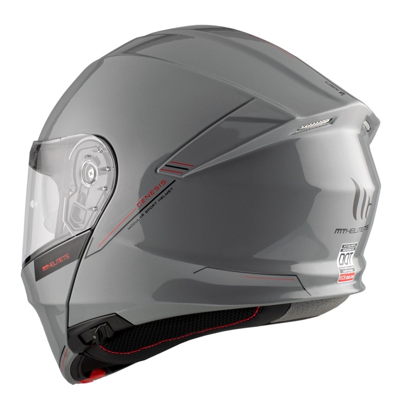 Preklopna motociklistička kaciga MT Genesis SV Solid A12 sjajno siva