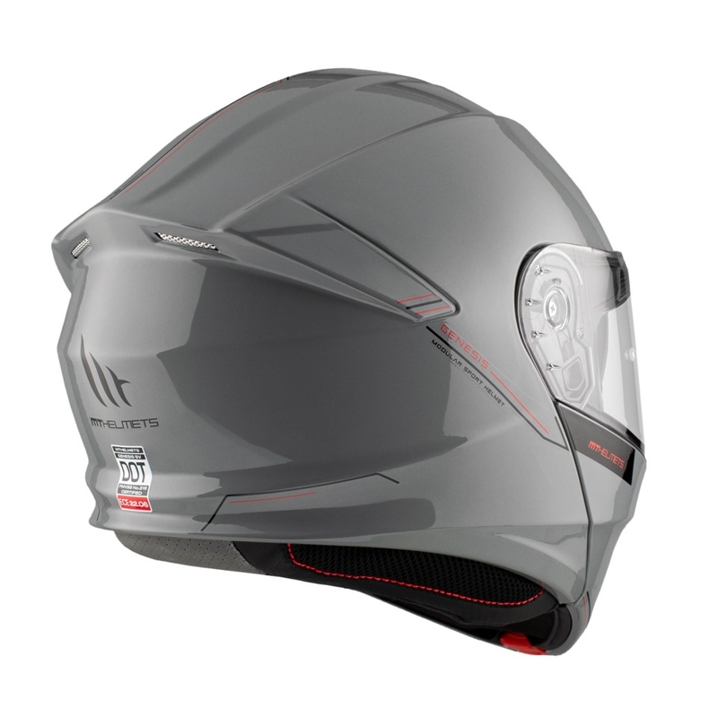Preklopna motociklistička kaciga MT Genesis SV Solid A12 sjajno siva