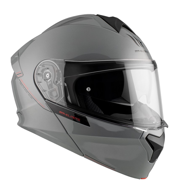 Preklopna motociklistička kaciga MT Genesis SV Solid A12 sjajno siva
