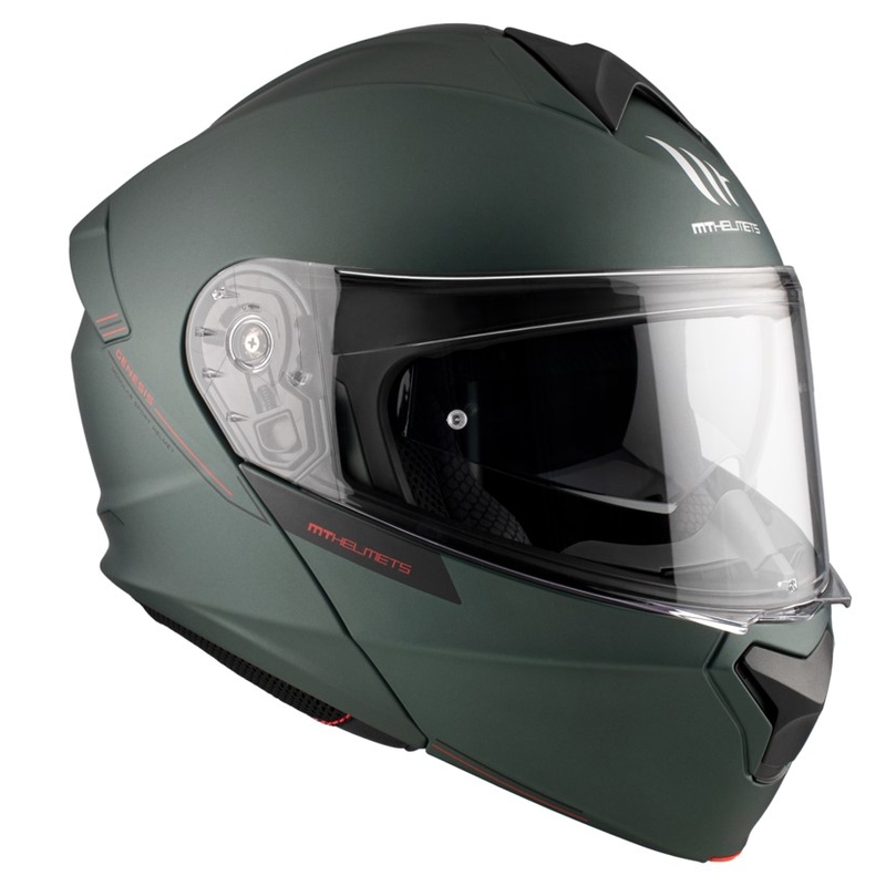 Motociklistička kaciga na preklop MT Genesis SV Solid A6 zelena mat