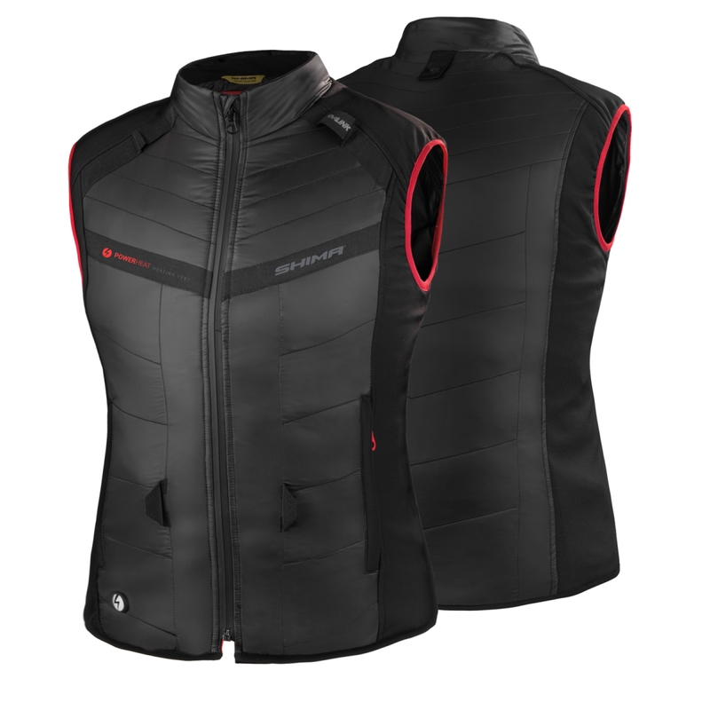 Grijani prsluk Shima Powerheat Vest crno-crveni ženska