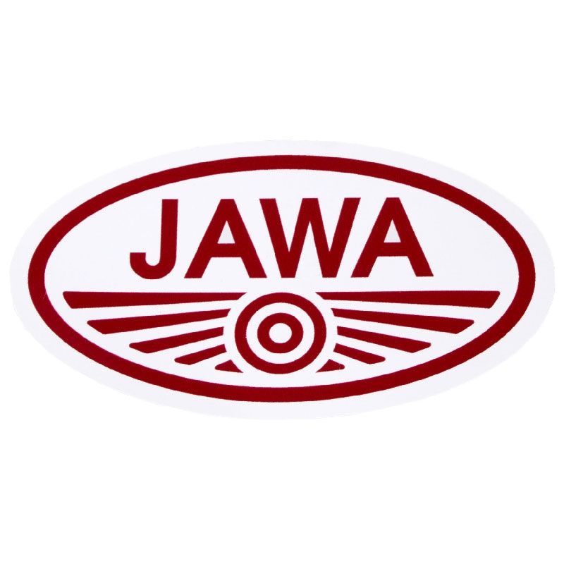 JAWA naljepnica s bijelim rubom