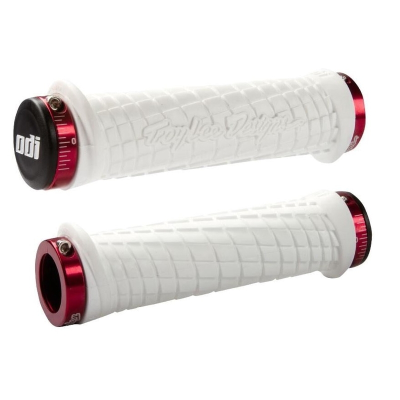 ODI TROY LEE DESIGNATURE ATV LOCK-ON ručke bijelo-crvene boje