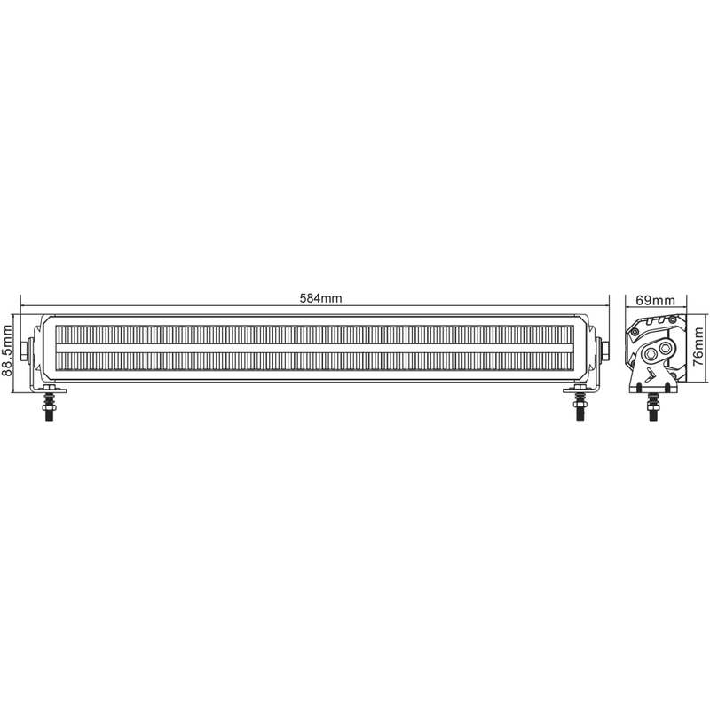 LED svjetlosna traka SHARK LED svjetlosna traka EU homologirana OSRAM 22", 108 W
