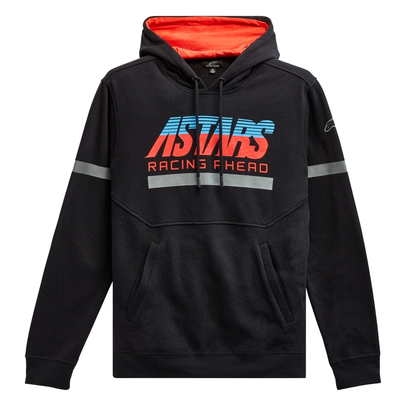 Alpinestars Club Hoodie crno-crveno-plavo-sivo