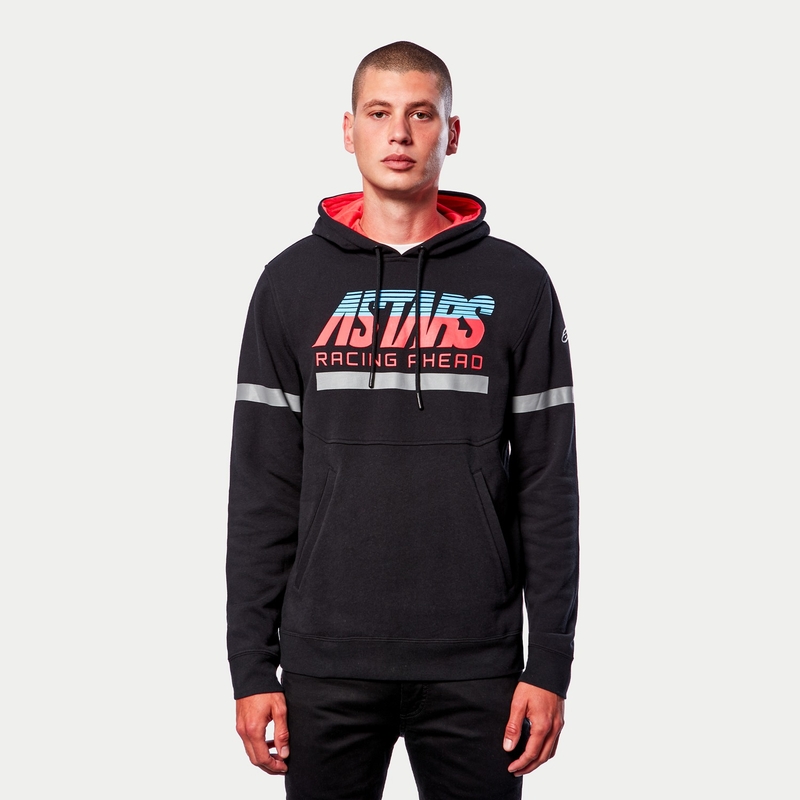 Alpinestars Club Hoodie crno-crveno-plavo-sivo