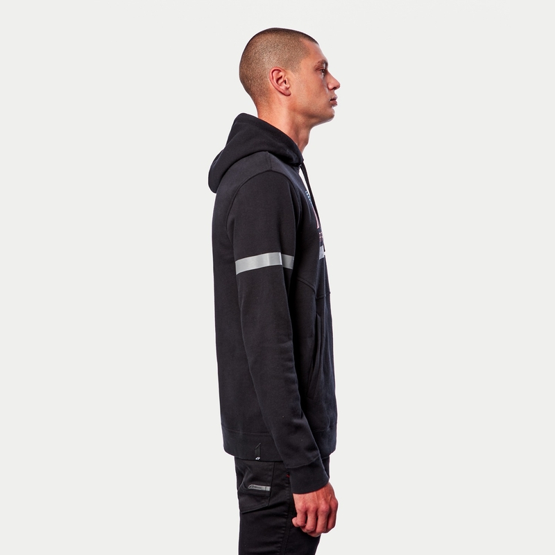 Alpinestars Club Hoodie crno-crveno-plavo-sivo