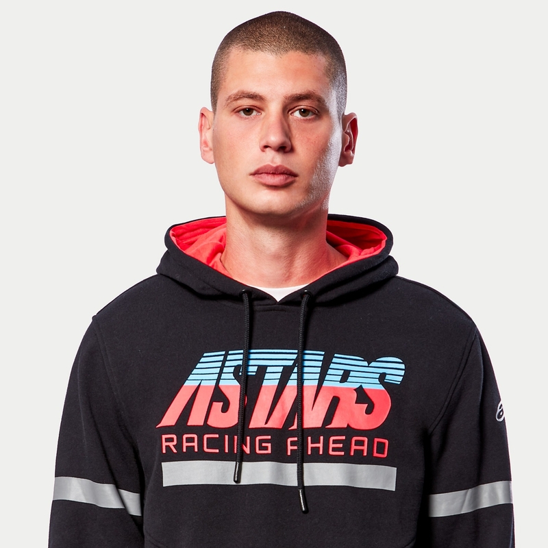 Alpinestars Club Hoodie crno-crveno-plavo-sivo