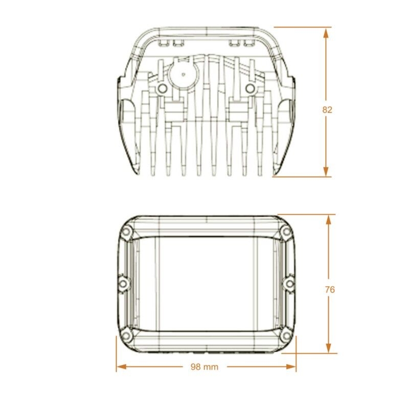 LED svjetla za ATV vozila SHARK LED JEDNOSTRANNA STRAŽNJAKA, CREE LED, 45W SET
