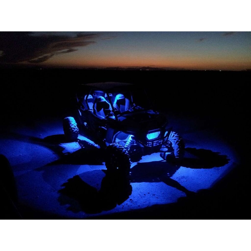 Šarena LED rasvjeta za šasiju SHARK LED SVJETLO, RGB, VIŠEBOJNO, BLUETOOTH UPRAVLJANJE, SET OD 4 KOMADA