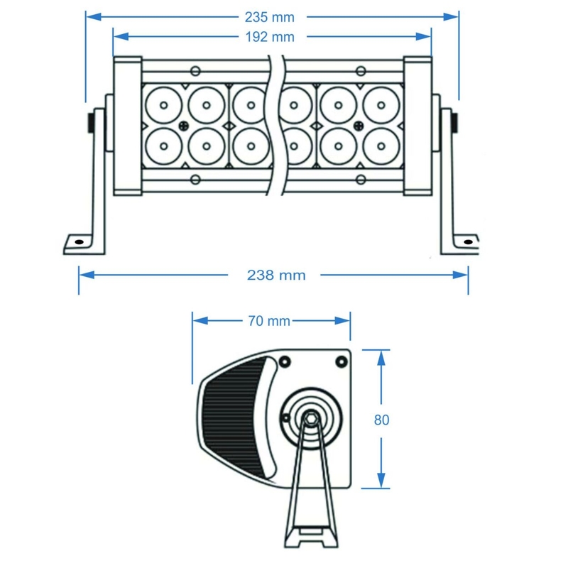 LED svjetlosna traka SHARK LED svjetlosna traka 7,5", 6D, 36W