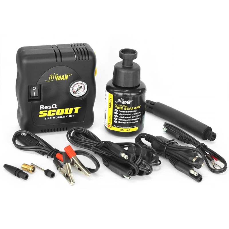 AirMan ResQ Scout set za popravak guma s kompresorom + punjenje od 100 ml
