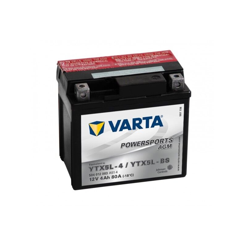 Akumulator bez održavanja VARTA YTX5L-4/YTX5L-BS 12V/4Ah