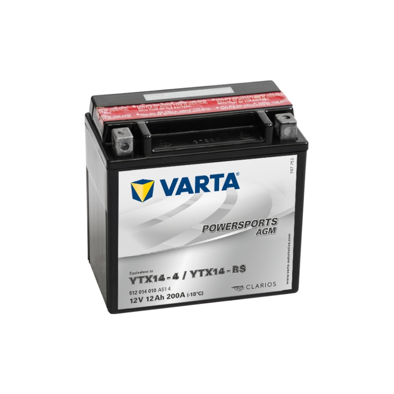 Akumulator bez održavanja VARTA YTX14-4/YTX14-BS 12V/12Ah