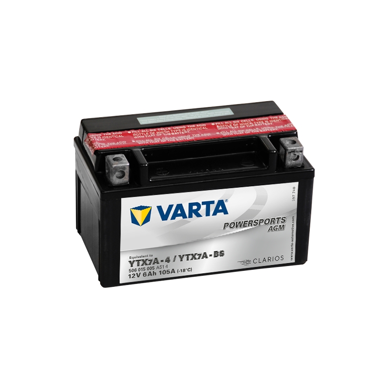 Akumulator bez održavanja VARTA YTX7A-4/YTX7A-BS 12V/6Ah
