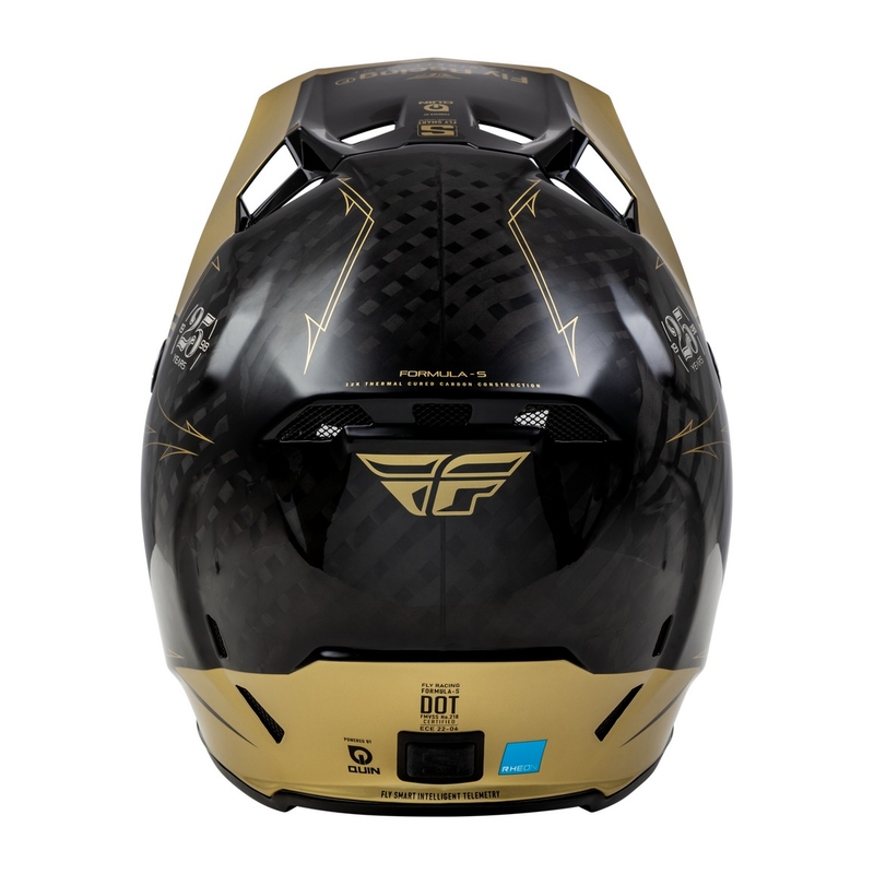 Motocross kaciga FLY Racing Formula S Carbon crno-zlatna