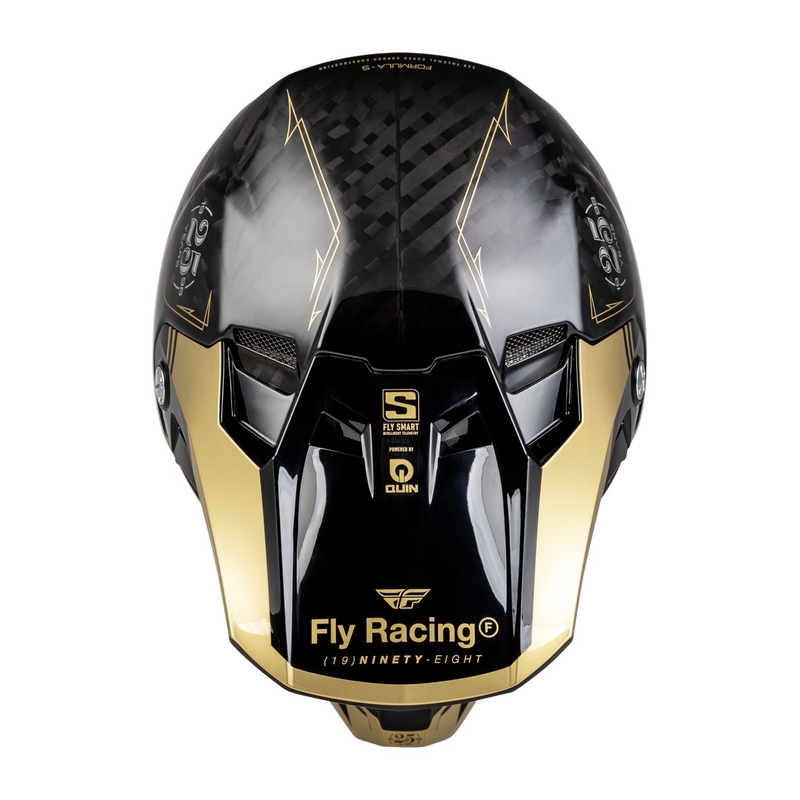 Motocross kaciga FLY Racing Formula S Carbon crno-zlatna