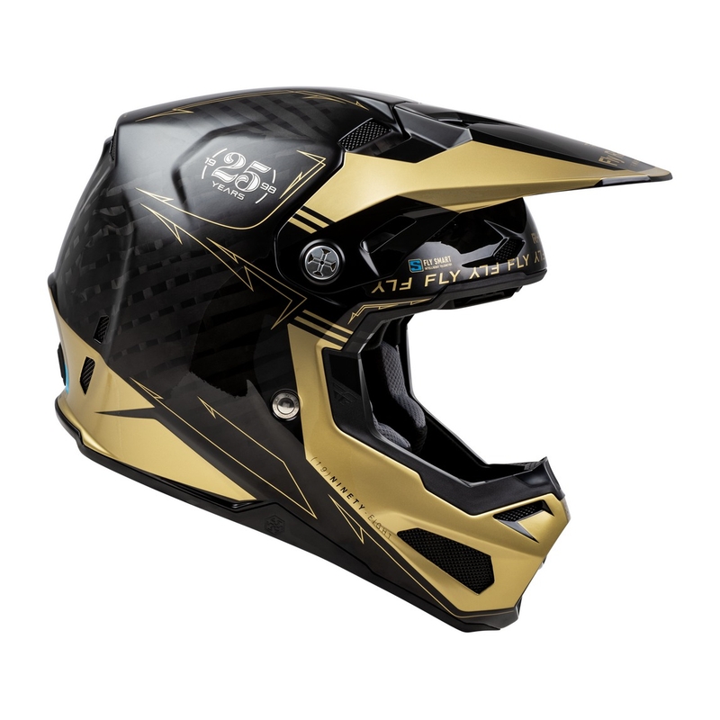Motocross kaciga FLY Racing Formula S Carbon crno-zlatna
