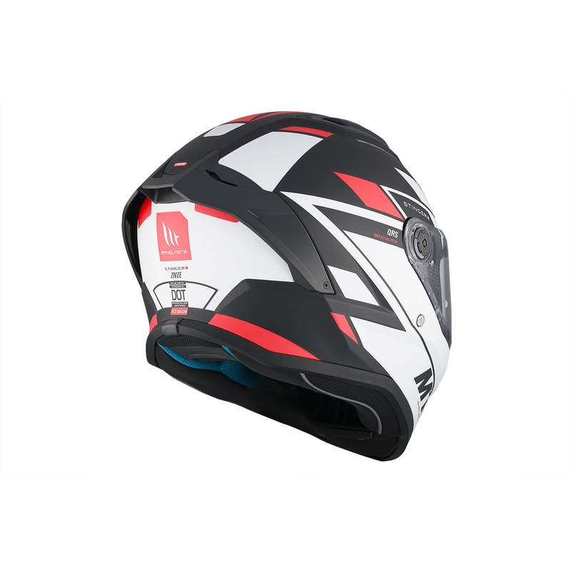 Integralna motociklistička kaciga MT Stinger 2 Solid Zivze bijelo-crno-crvena mat