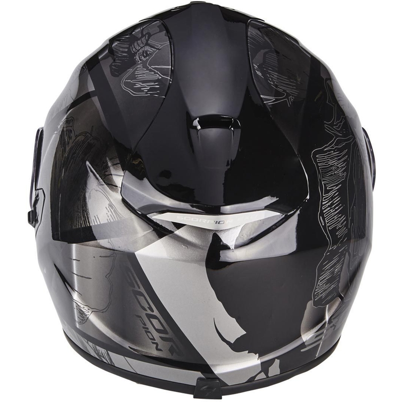 Scorpion Exo-1400 Air Patch crna/srebrna motociklistička kaciga za cijelo lice rasprodaja