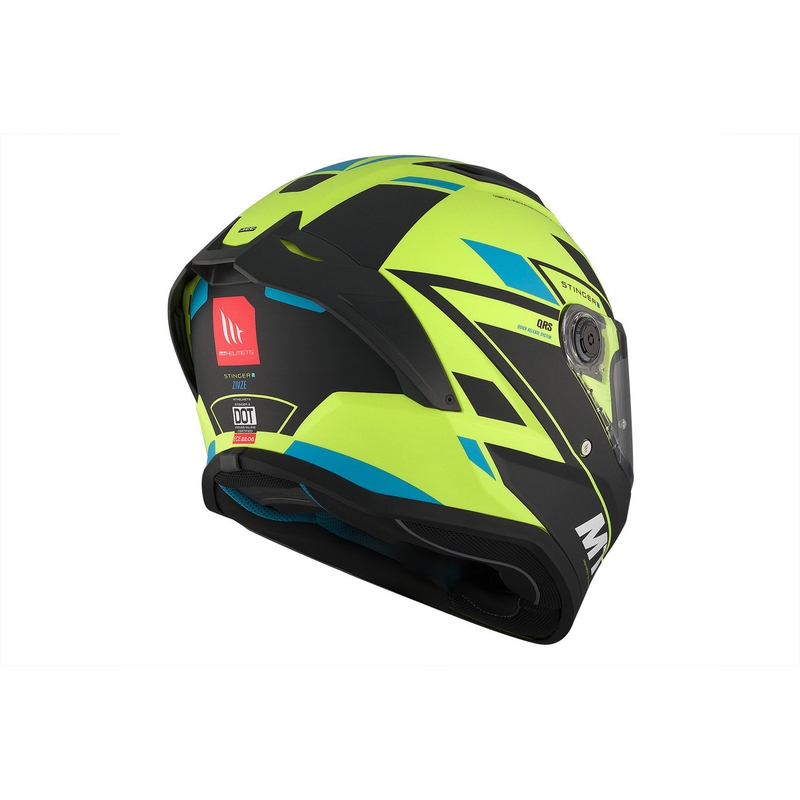 Integralna motociklistička kaciga MT Stinger 2 Solid Zivze fluo zeleno-crno-plava mat