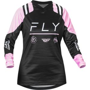 Dámský motokrosový dres FLY Racing F-16 2024 černo-růžový