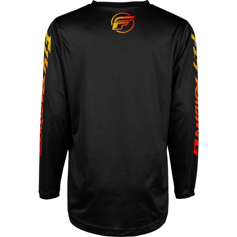 Dětský motokrosový dres FLY Racing F-16 2024 černo-žluto-oranžový