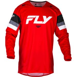 Motokrosový dres FLY Racing Kinetic Prix 2024 červeno-šedo-bílý