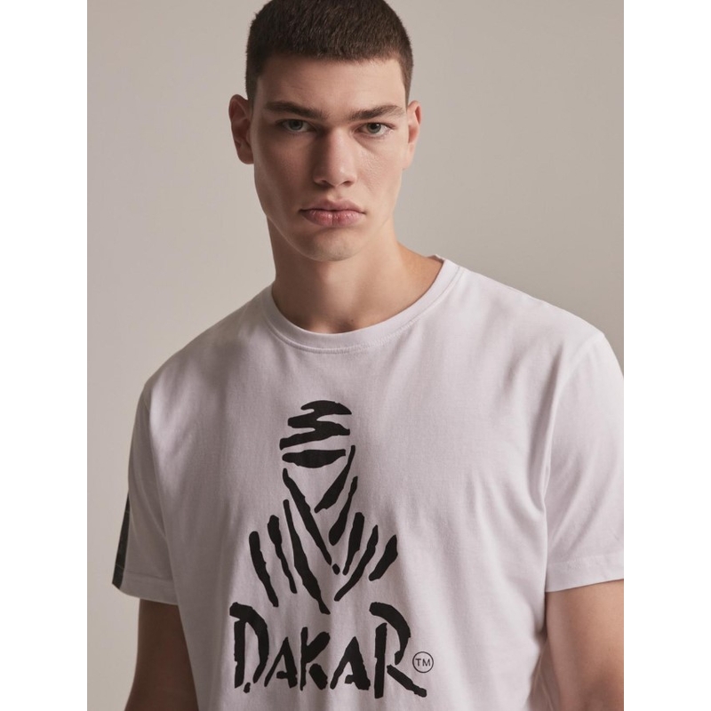 DAKAR DKR Logo 123 majica kratkih rukava bijela rasprodaja