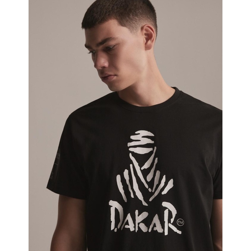 DAKAR DKR Logo 123 majica kratkih rukava crna