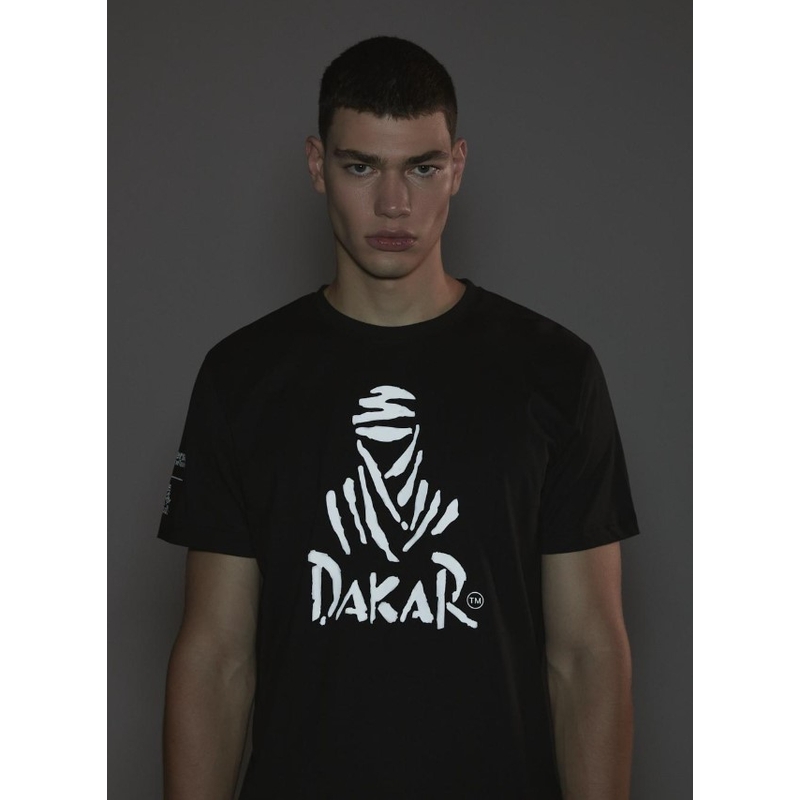 DAKAR DKR Logo 123 majica kratkih rukava crna