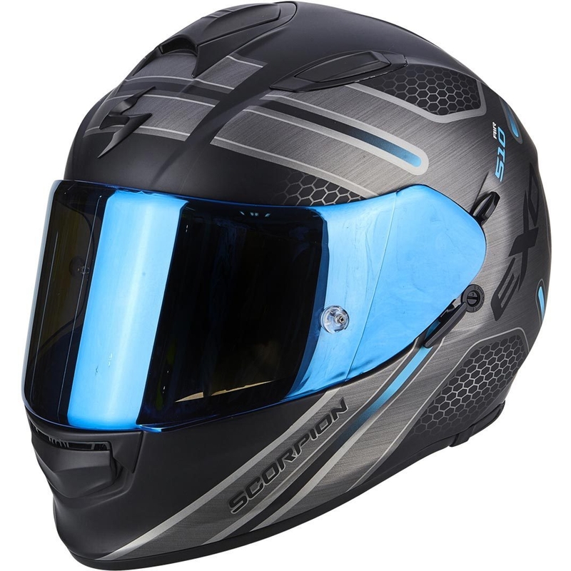 Integralna motociklistička kaciga Scorpion EXO-510 Air Route crna mat-plava