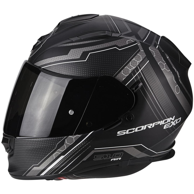 Scorpion EXO-510 Air Sync crna mat srebrna motociklistička kaciga za cijelo lice rasprodaja