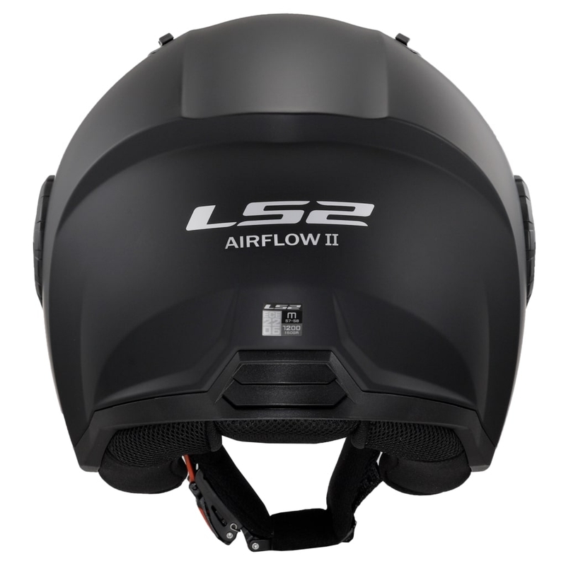 Otvorena motociklistička kaciga LS2 OF616 Airflow II, jednobojna mat crna