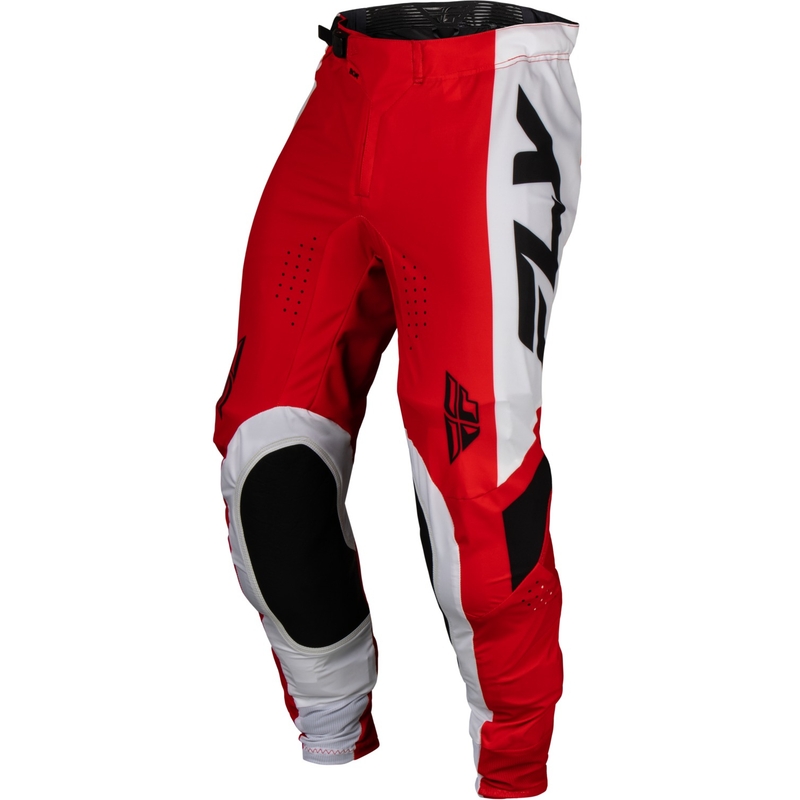 FLY Racing Lite 2024 motokros hlače crveno-bijelo-crne