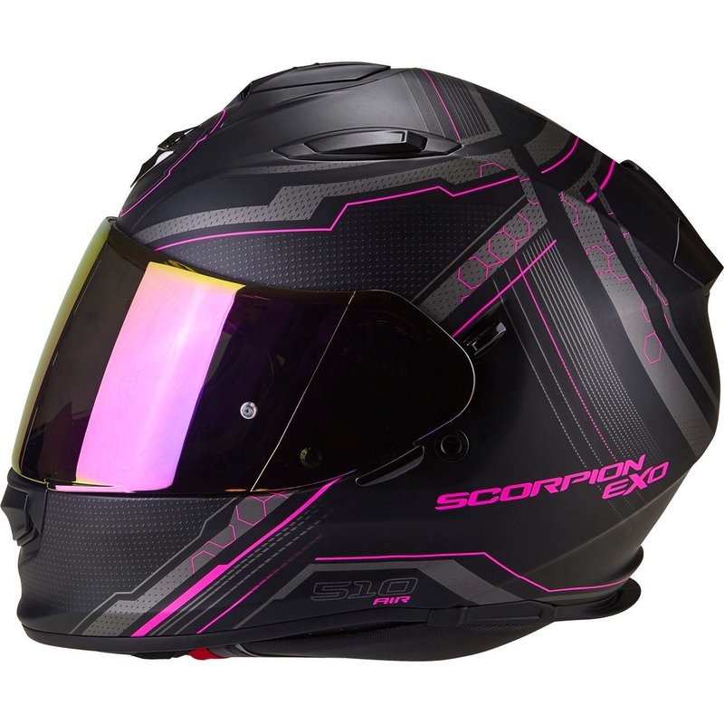 Integralna motociklistička kaciga Scorpion EXO-510 Air Sync crna mat-roza