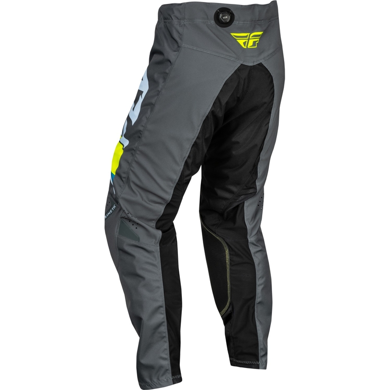 FLY Racing Kinetic Prix motokros hlače sivo-fluo žute na rasprodaji
