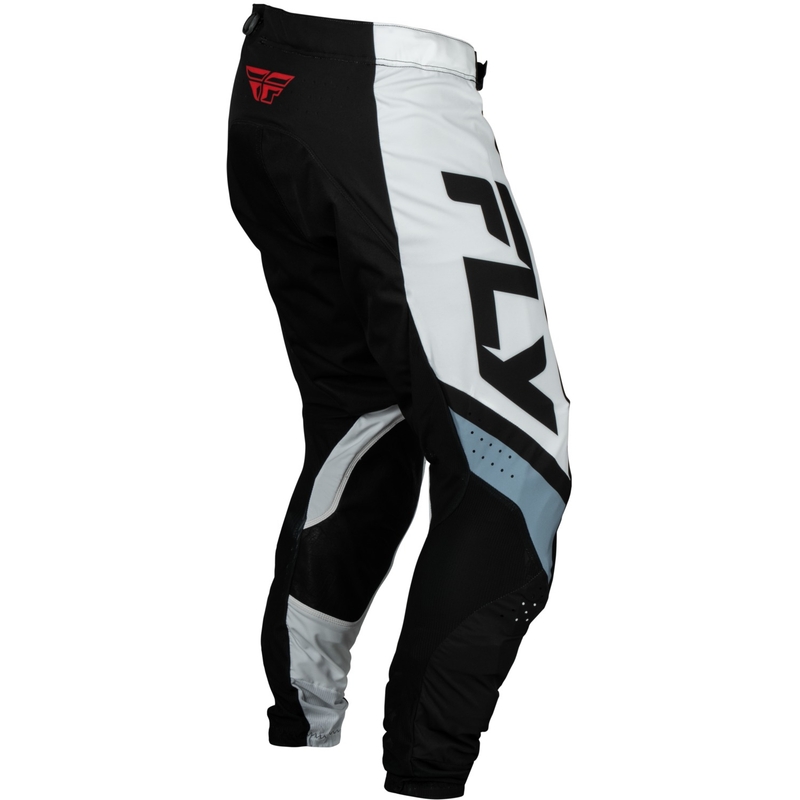 Motokrosové kalhoty FLY Racing Lite 2024 černo-bílo-šedé